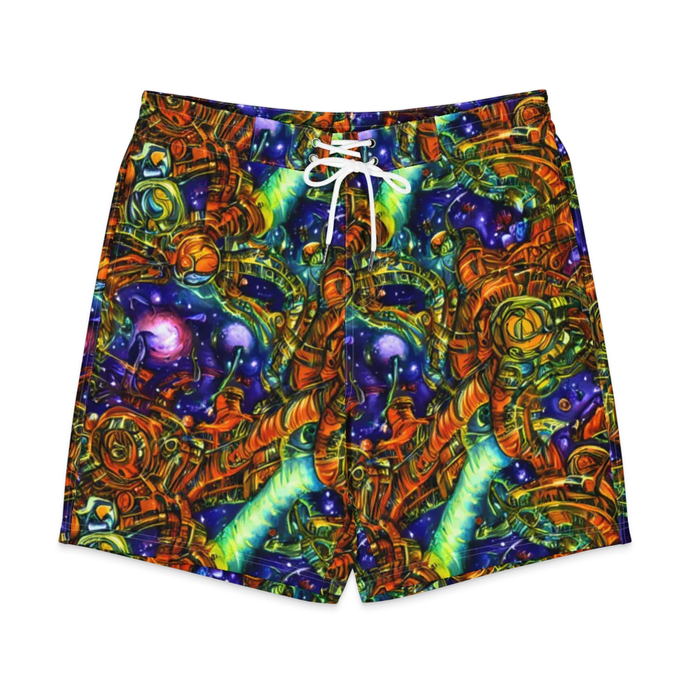 Ultraviolet Machine on Men's Board Shorts — Front