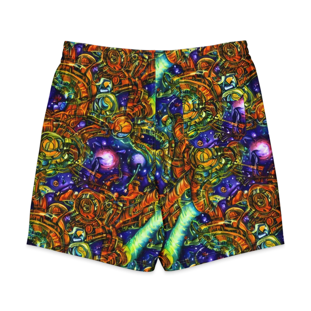 Ultraviolet Machine on Men's Board Shorts — Back