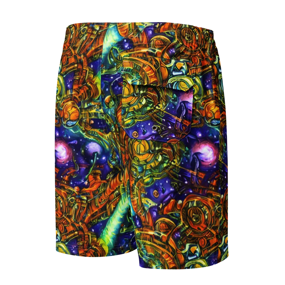 Ultraviolet Machine on Men's Board Shorts — Back