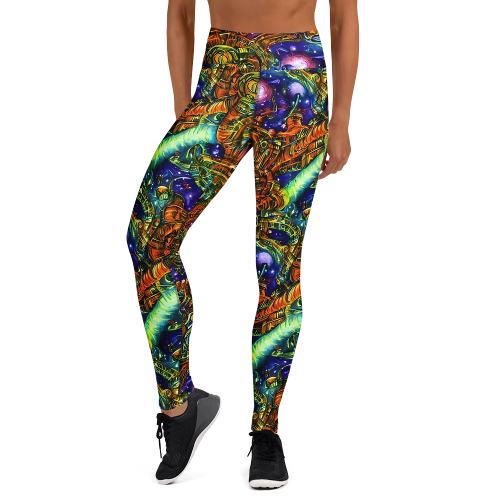 Ultraviolet Machine on Yoga Leggings — Front
