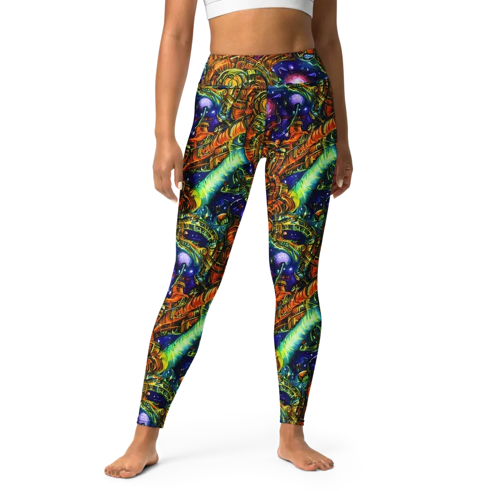 Ultraviolet Machine on Yoga Leggings — Front