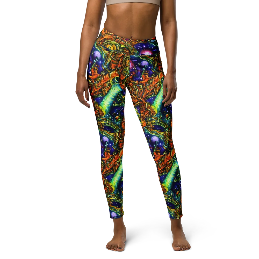 Ultraviolet Machine on Yoga Leggings — Front