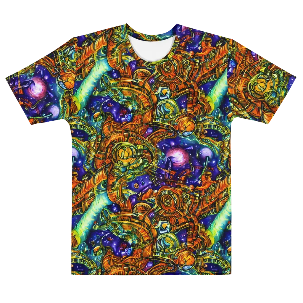 Ultraviolet Machine on Men's Cotton Crew Neck T-Shirt — Front
