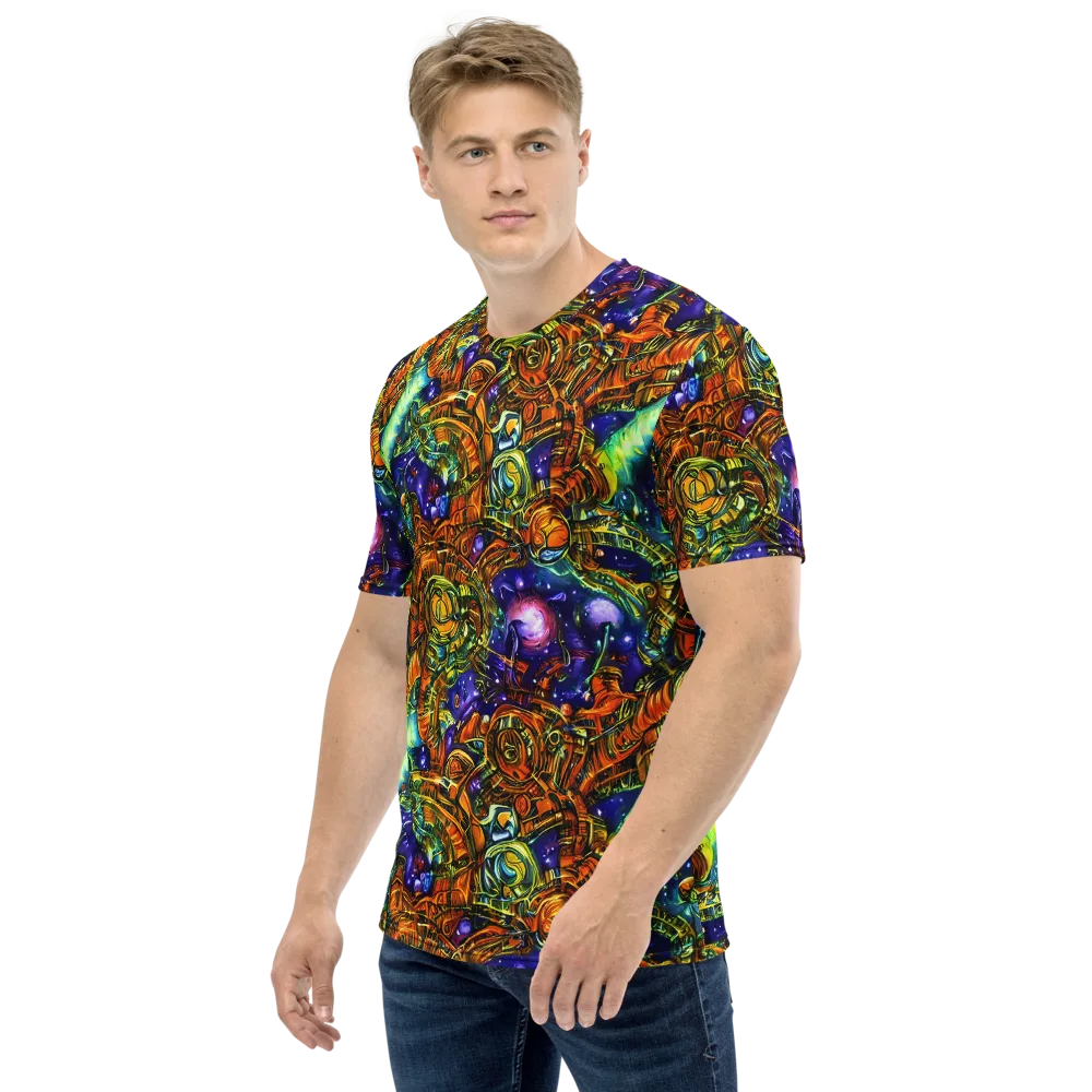 Ultraviolet Machine on Men's Crew Neck T-Shirt — Left