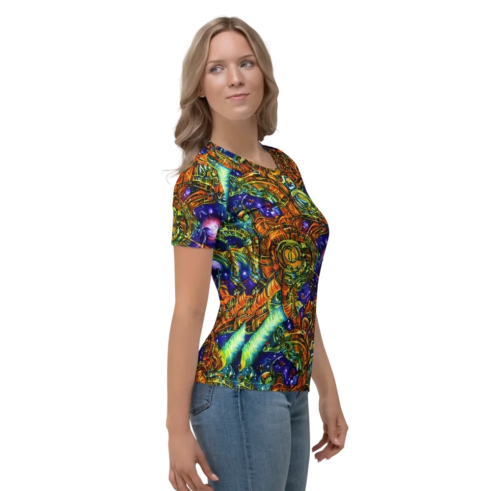 Ultraviolet Machine on Women's Crew Neck T-Shirt — Right
