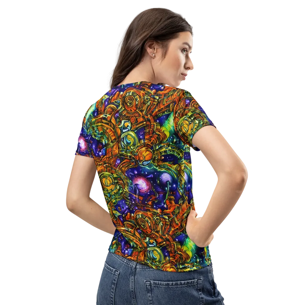 Ultraviolet Machine on Women's Crew Neck T-Shirt — Back