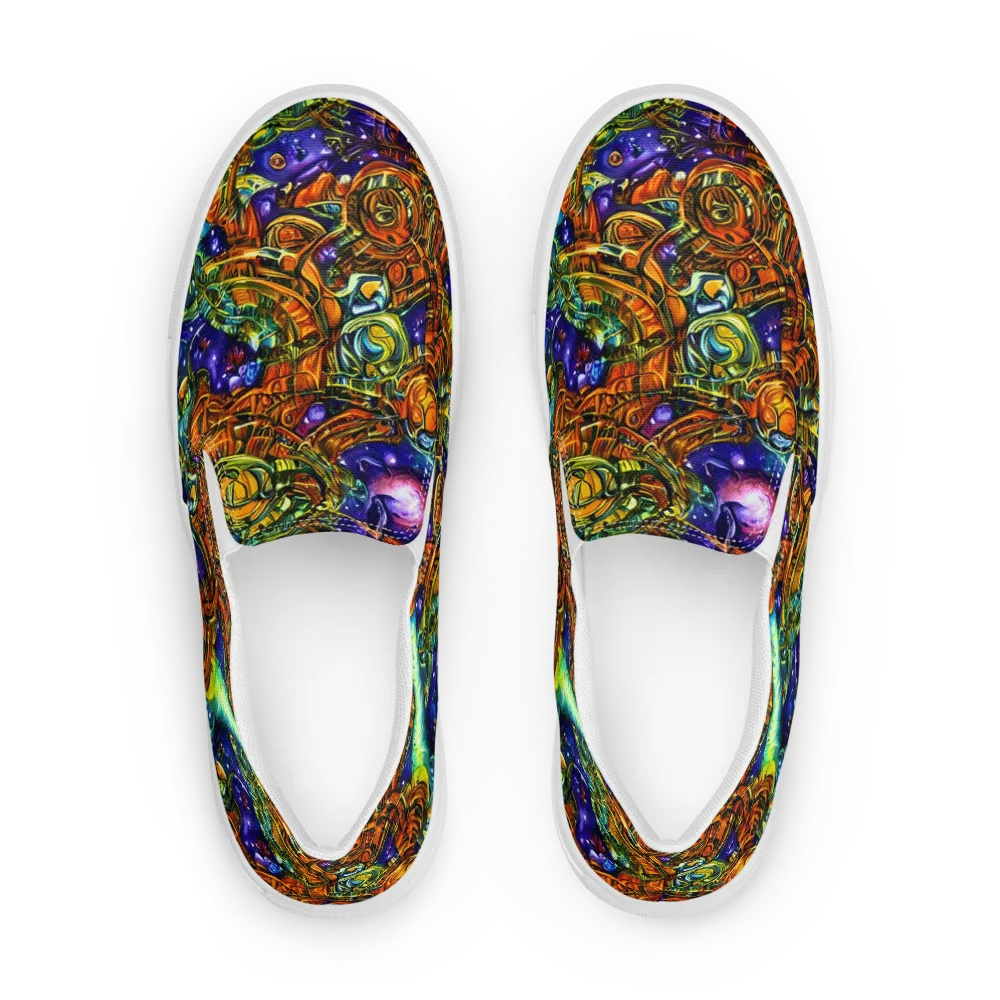 Ultraviolet Machine on Men's Slip-On Canvas Shoes — Front