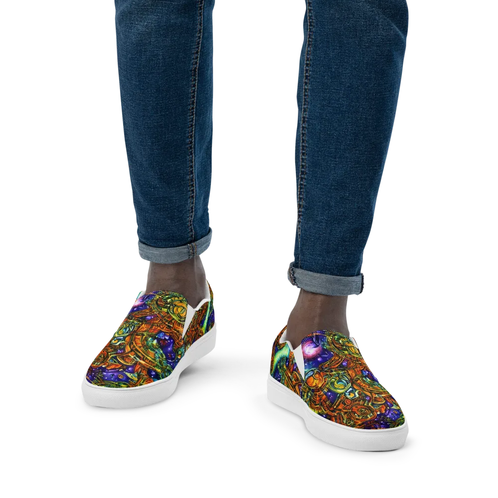 Ultraviolet Machine on Men's Slip-On Canvas Shoes — Front