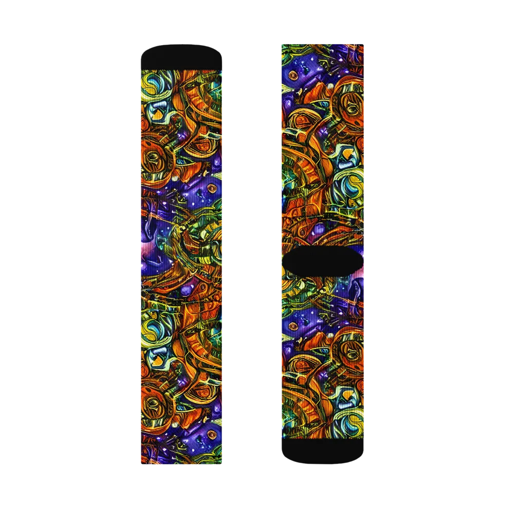 Ultraviolet Machine on Socks — Right Sock