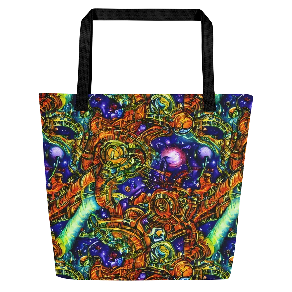 Ultraviolet Machine on Large Tote Bag W/ Pocket — Front