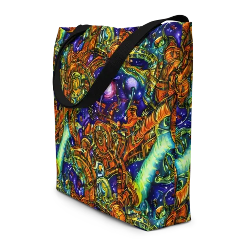Ultraviolet Machine on a Large Tote Bag W/ Pocket