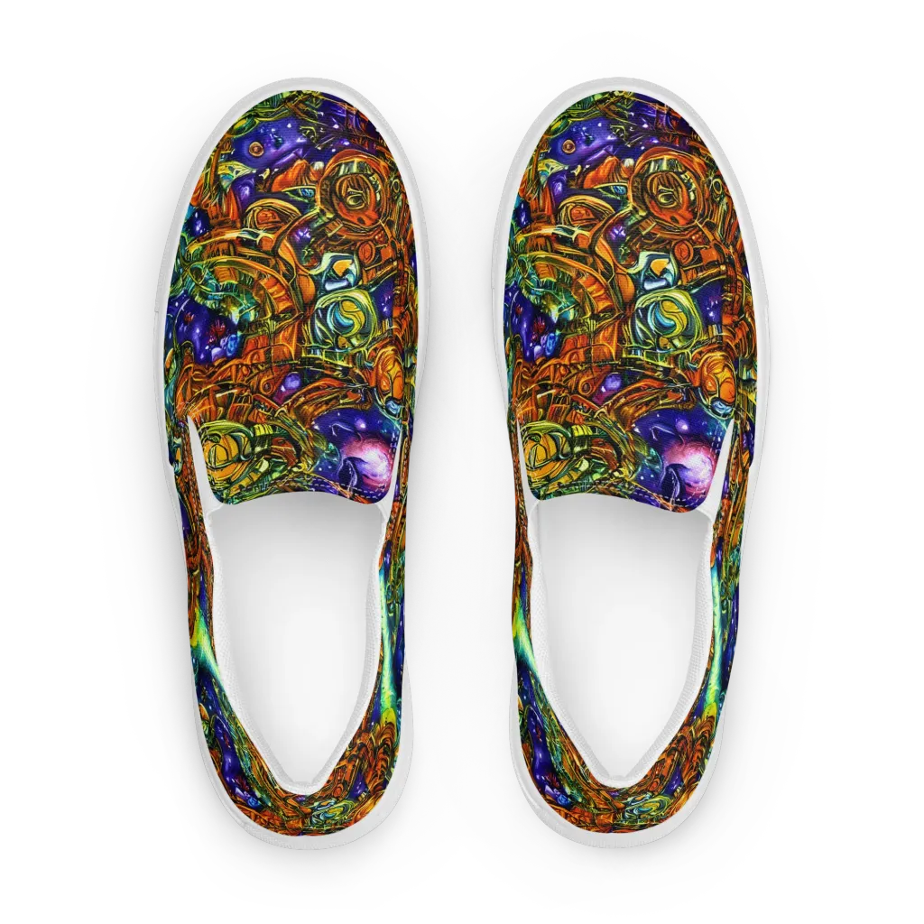 Ultraviolet Machine on Women's Slip-On Canvas Shoes — Front