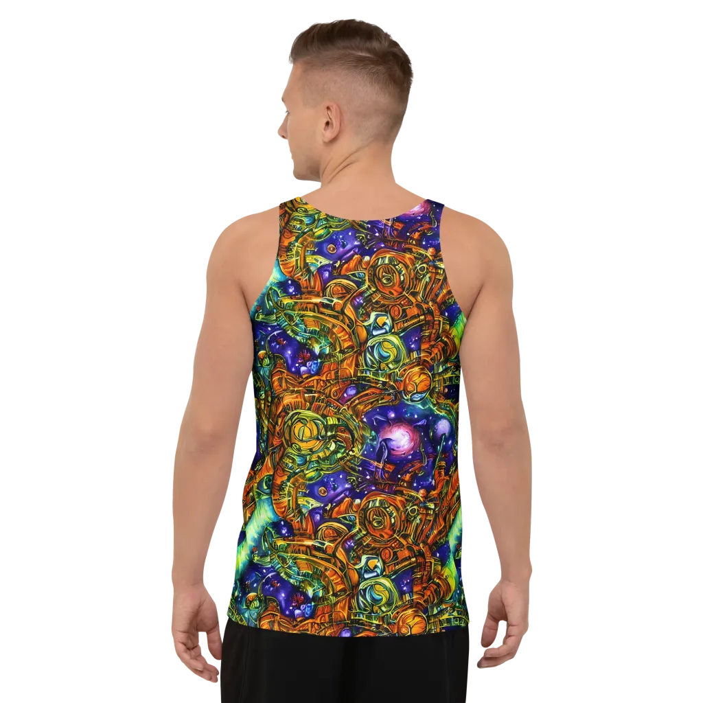 Ultraviolet Machine on Men's Tank Top — Back