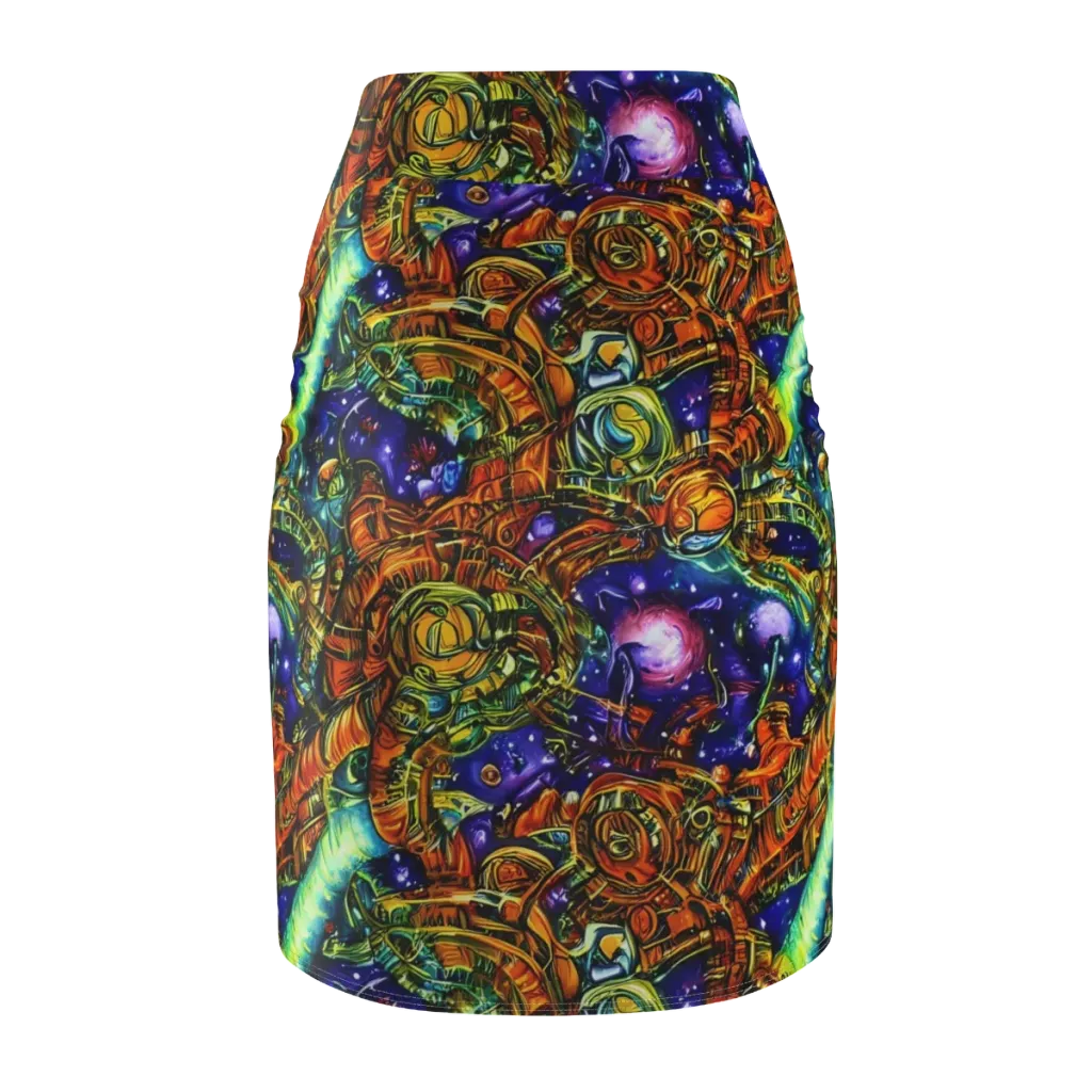 Ultraviolet Machine on Pencil Skirt — Back