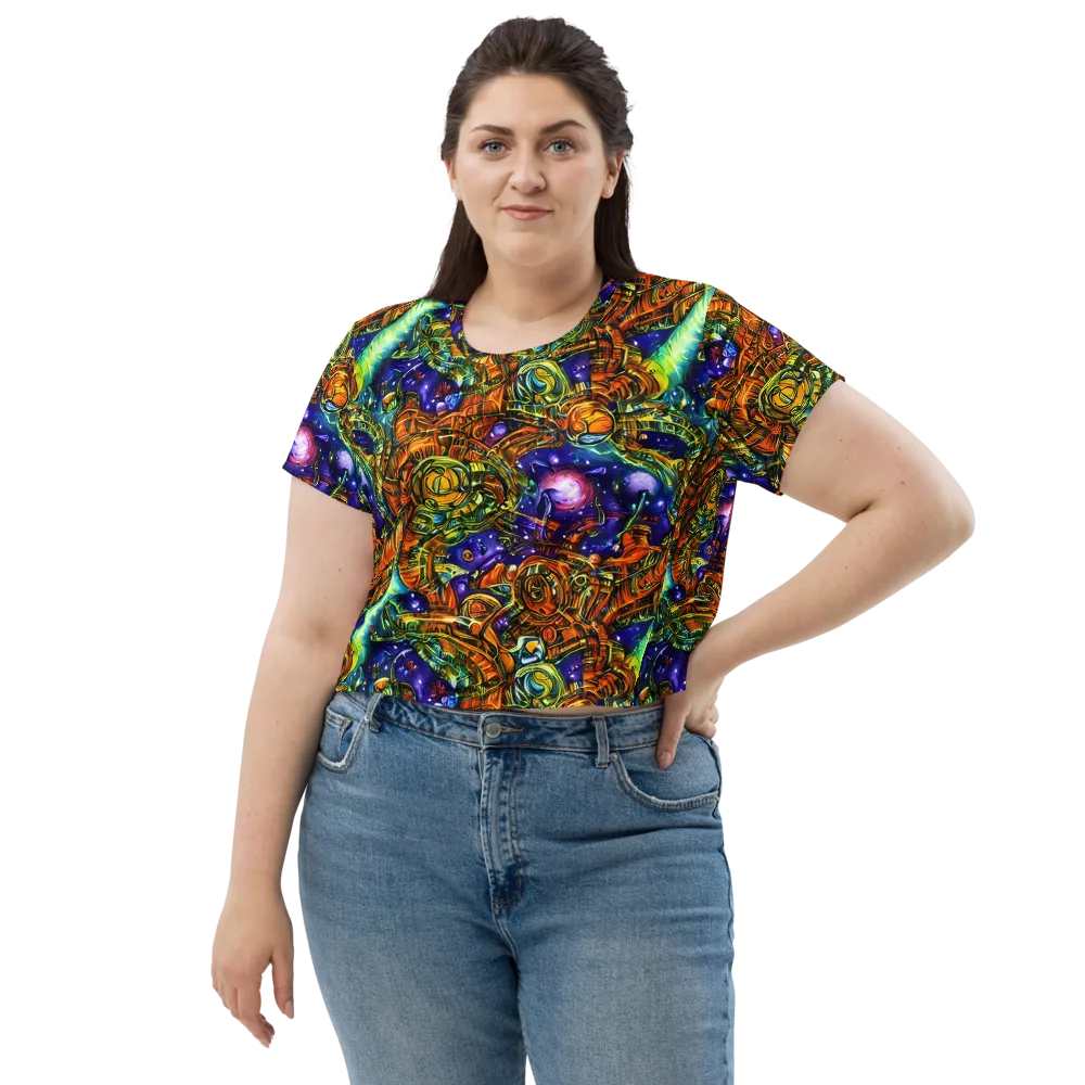 Ultraviolet Machine on Crop Tee — Front