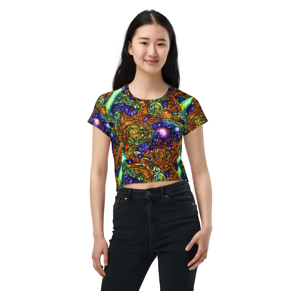 Ultraviolet Machine on Crop Tee — Front