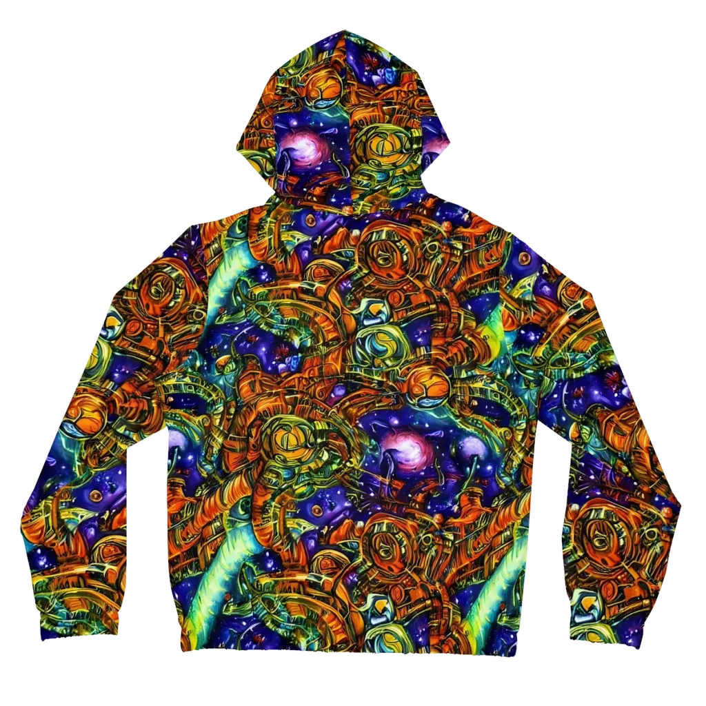 Ultraviolet Machine on Women's Full-Zip Hoodie — Back