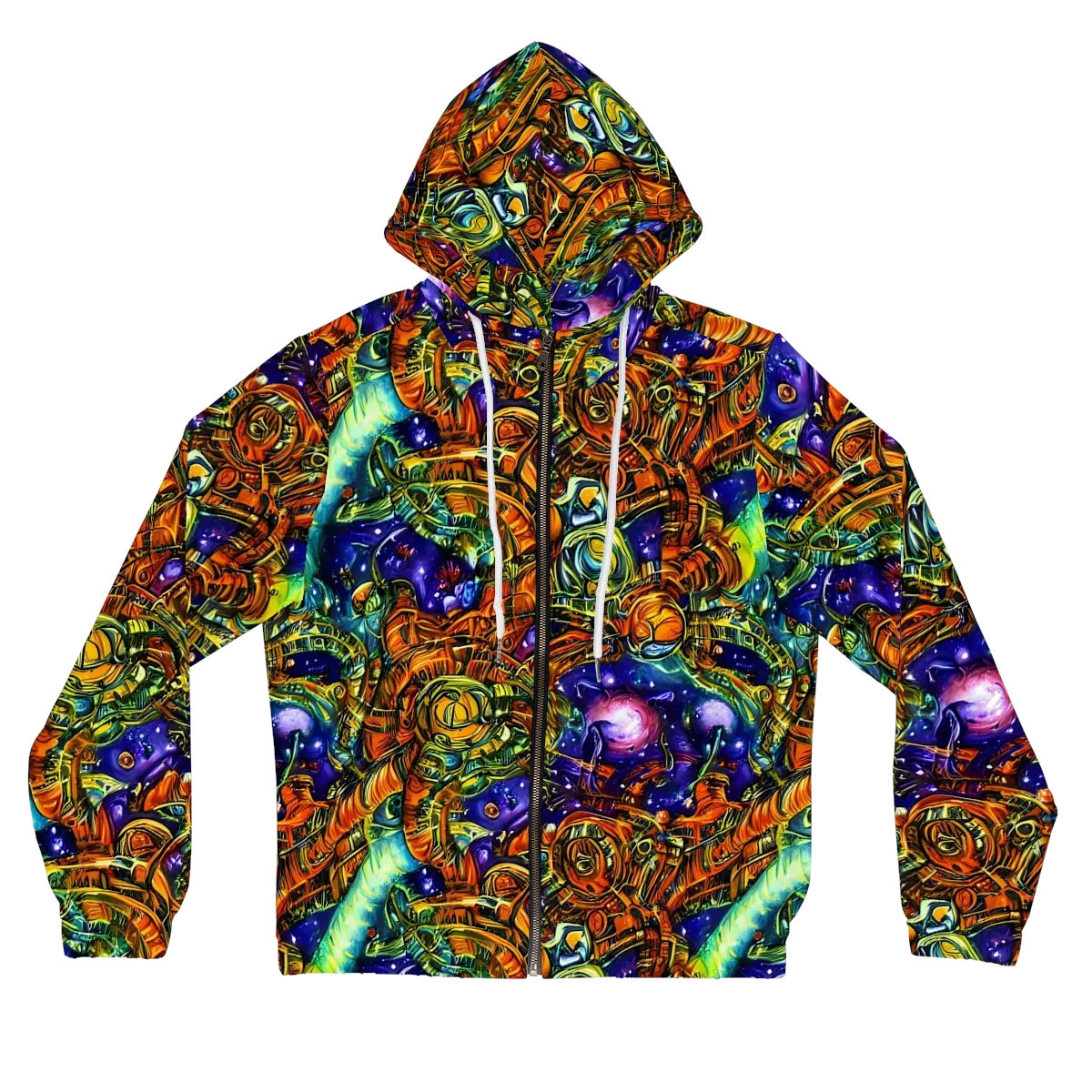 Ultraviolet Machine on Women's Full-Zip Hoodie — Front