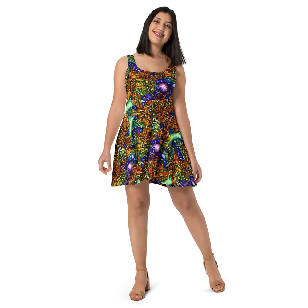 Ultraviolet Machine on Skater Dress — Front