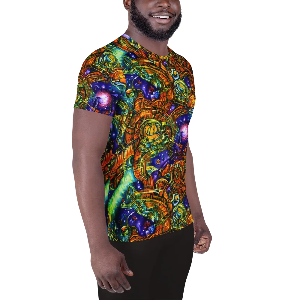 Ultraviolet Machine on Men's Athletic T-Shirt — Right
