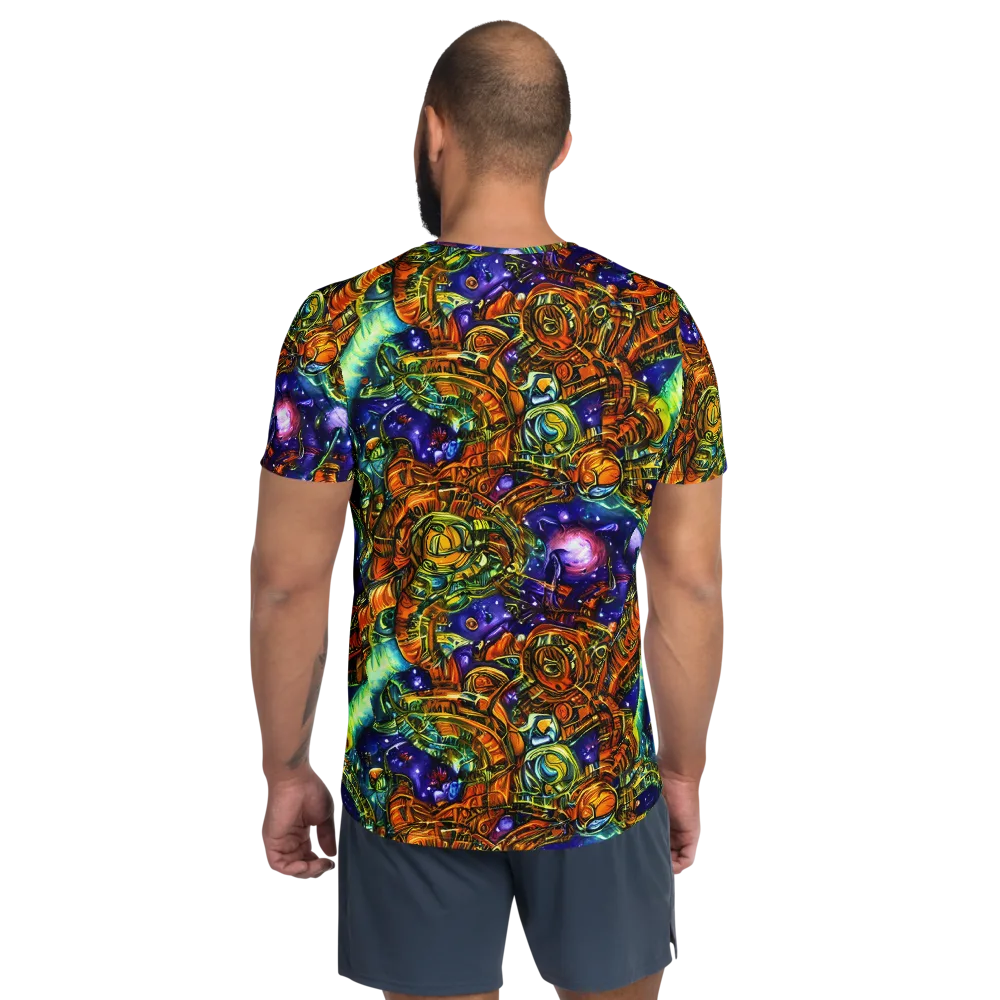 Ultraviolet Machine on Men's Athletic T-Shirt — Back