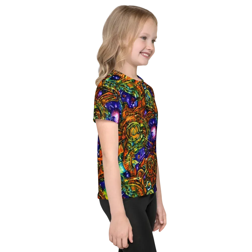 Ultraviolet Machine on Kids Crew Neck T-Shirt — Right