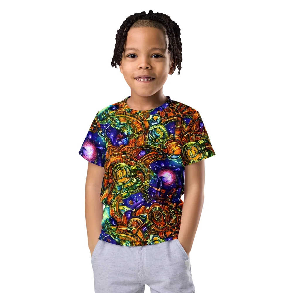 Ultraviolet Machine on Kids Crew Neck T-Shirt — Front