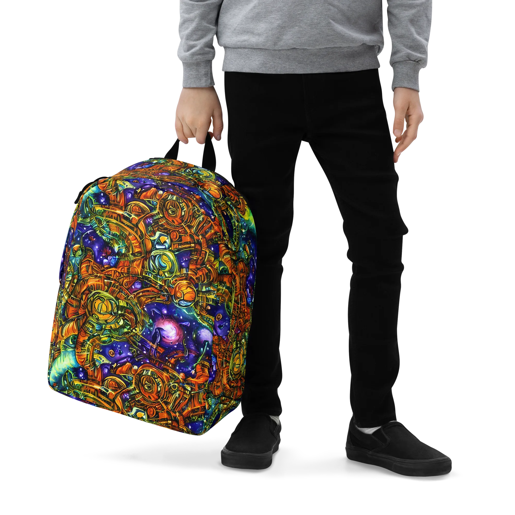 Ultraviolet Machine on Minimalist Backpack — Zoomed-in