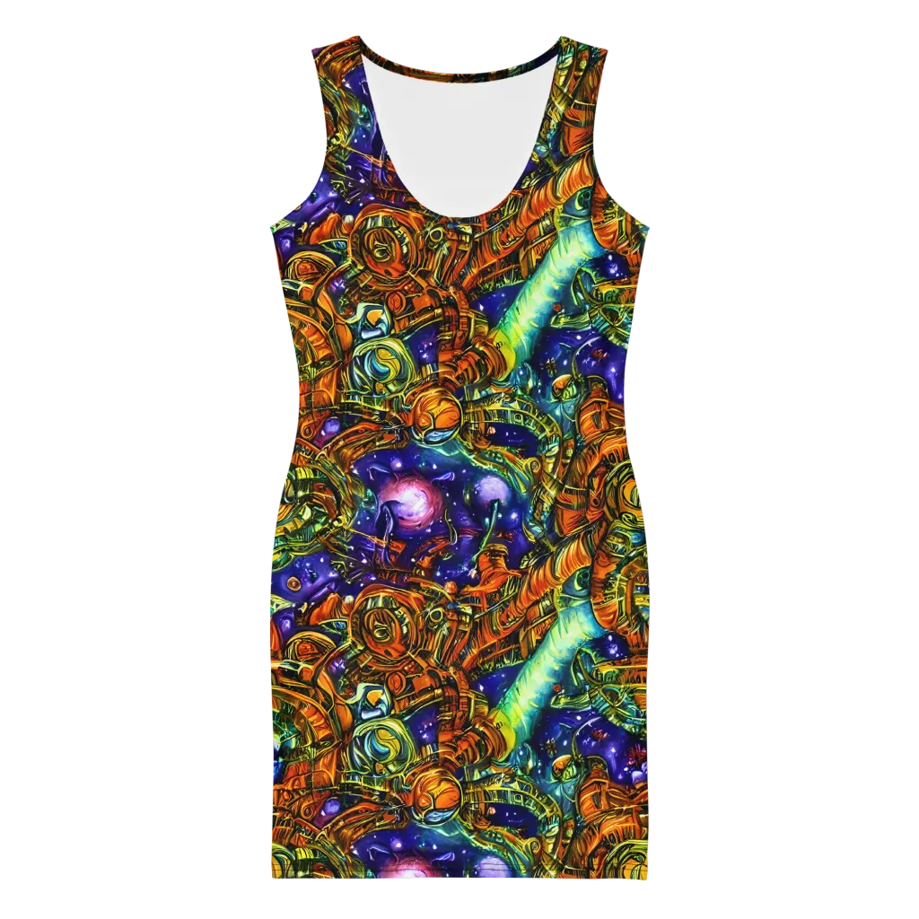 Ultraviolet Machine on Bodycon Dress — Front