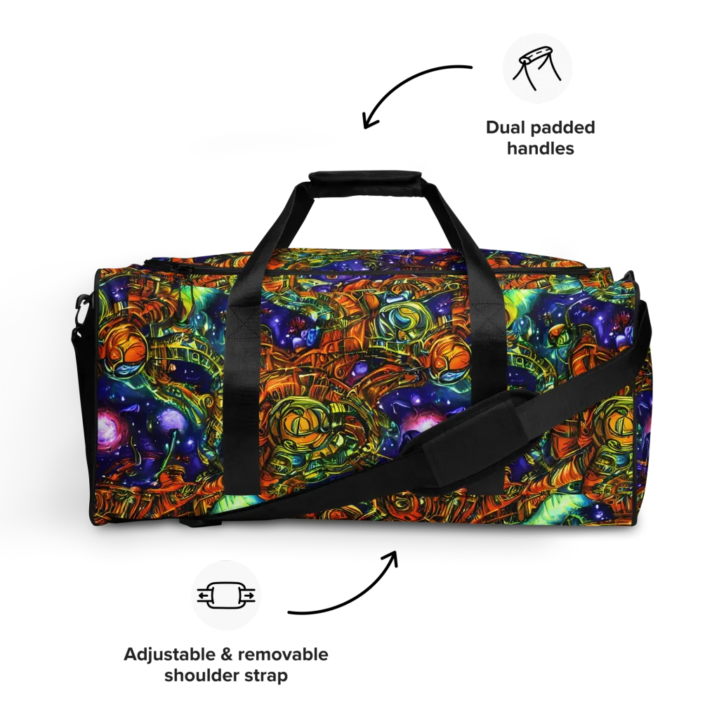 Ultraviolet Machine on Duffle Bag — Front