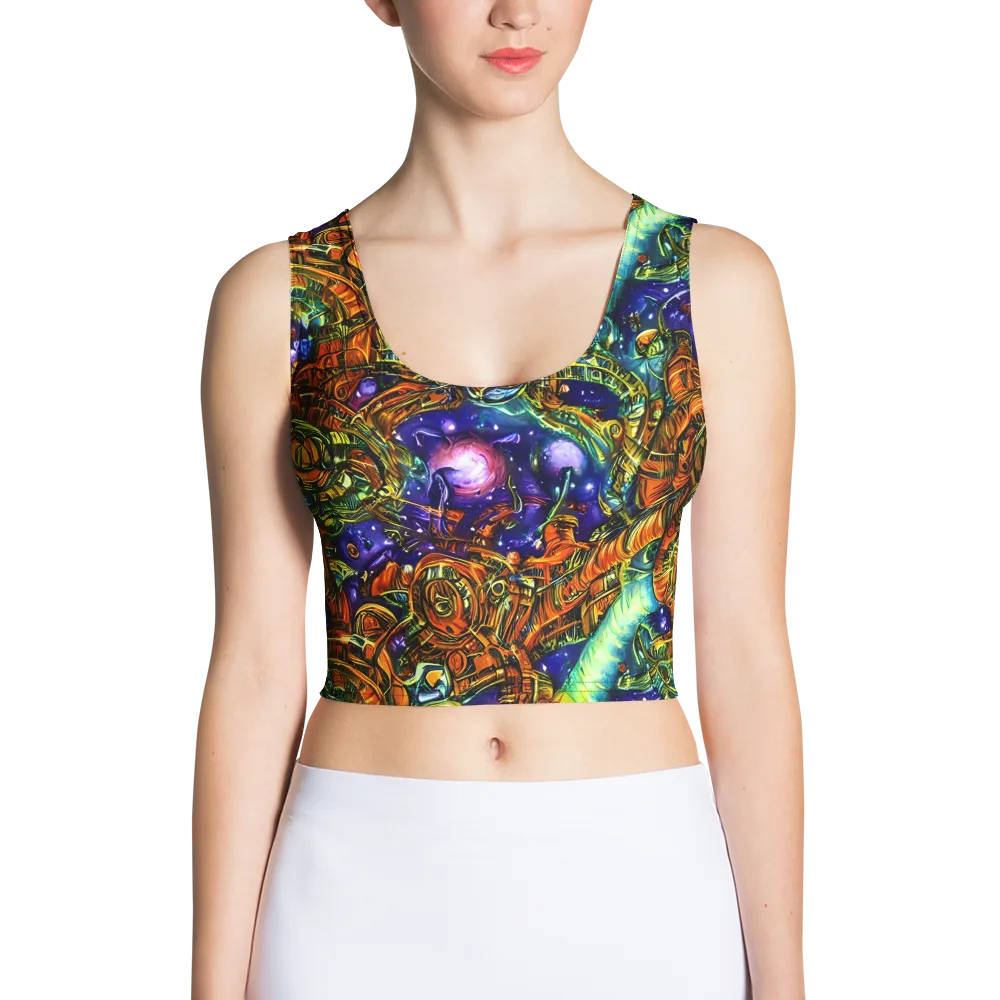 Ultraviolet Machine on Crop Top — Front