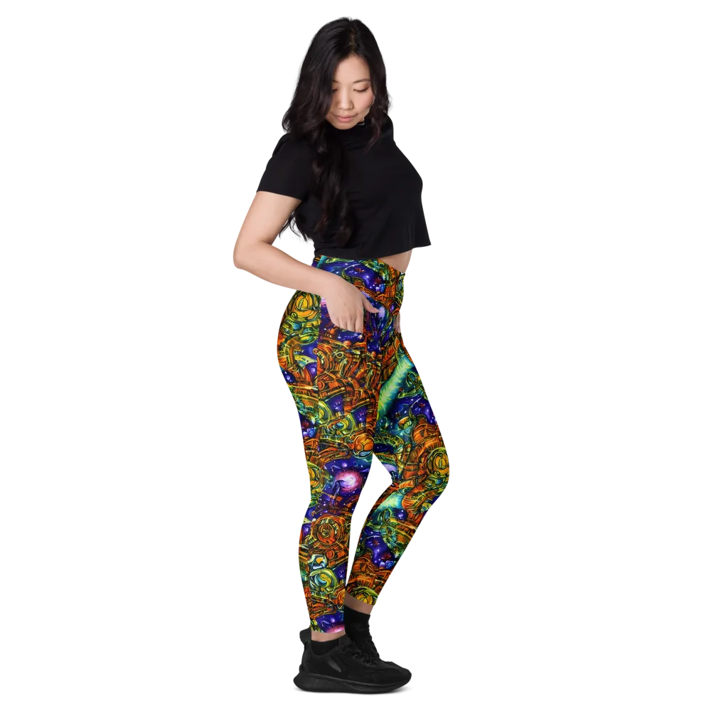 Ultraviolet Machine on Leggings with Pockets — Right