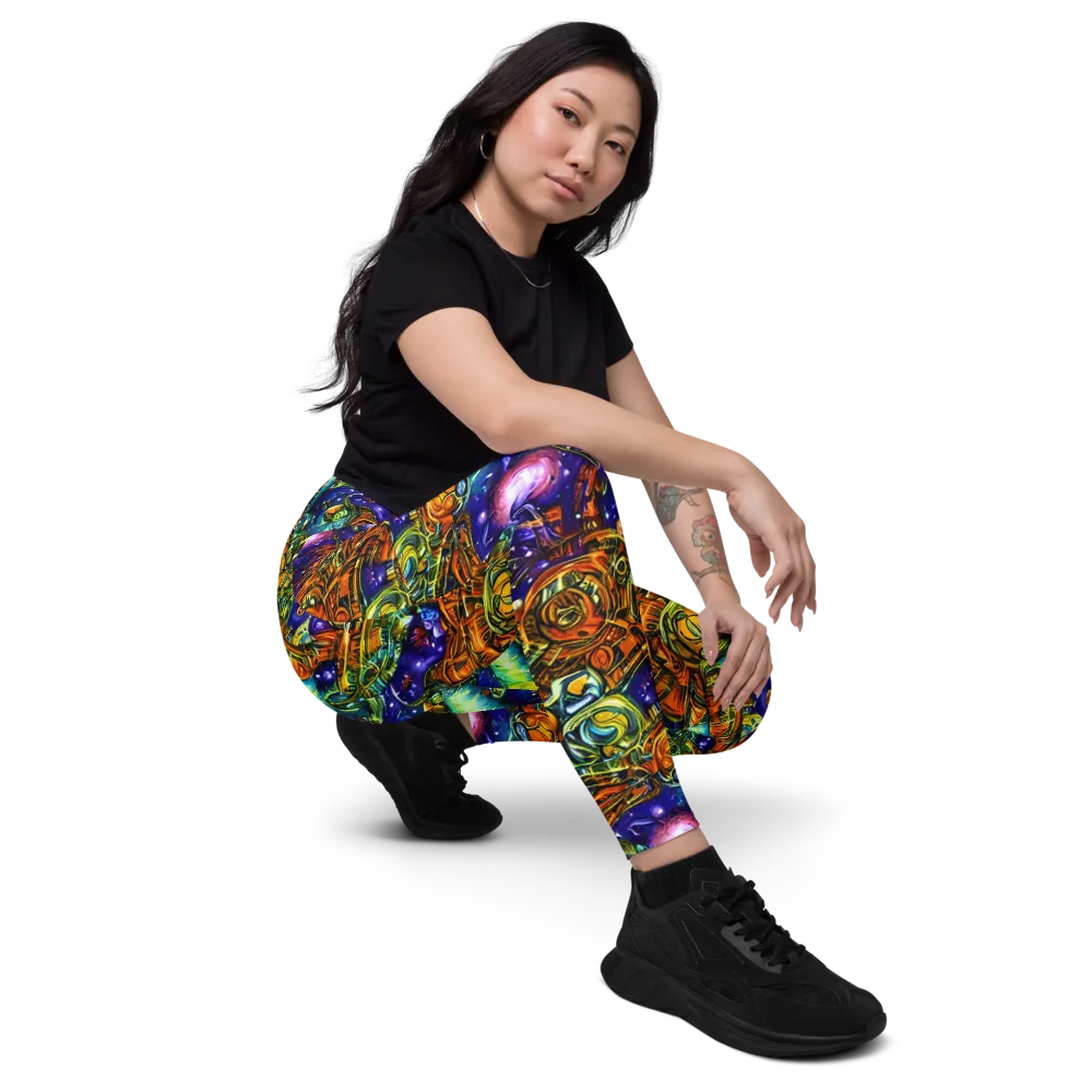 Ultraviolet Machine on Leggings with Pockets — Right Front