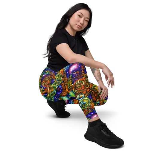 Ultraviolet Machine on a Leggings with Pockets