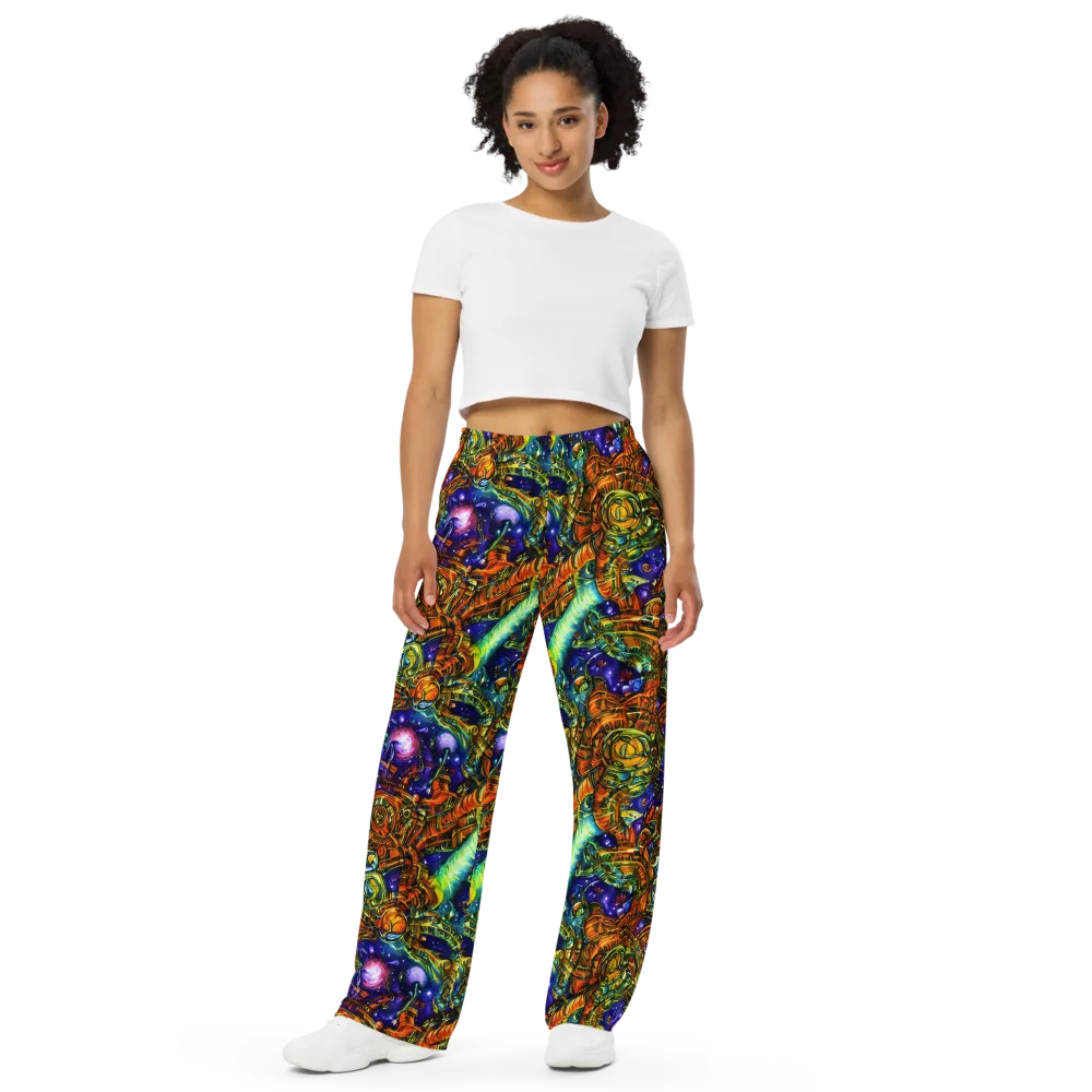 Ultraviolet Machine on Wide-Leg Pants — Front