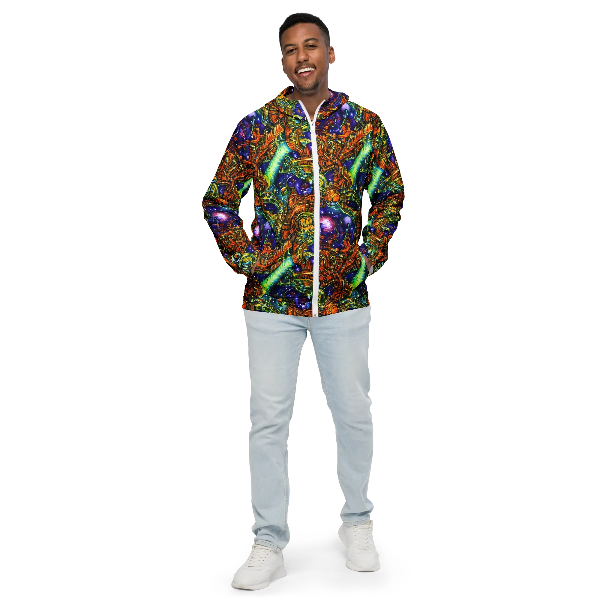 Ultraviolet Machine on Men's Windbreaker — Front
