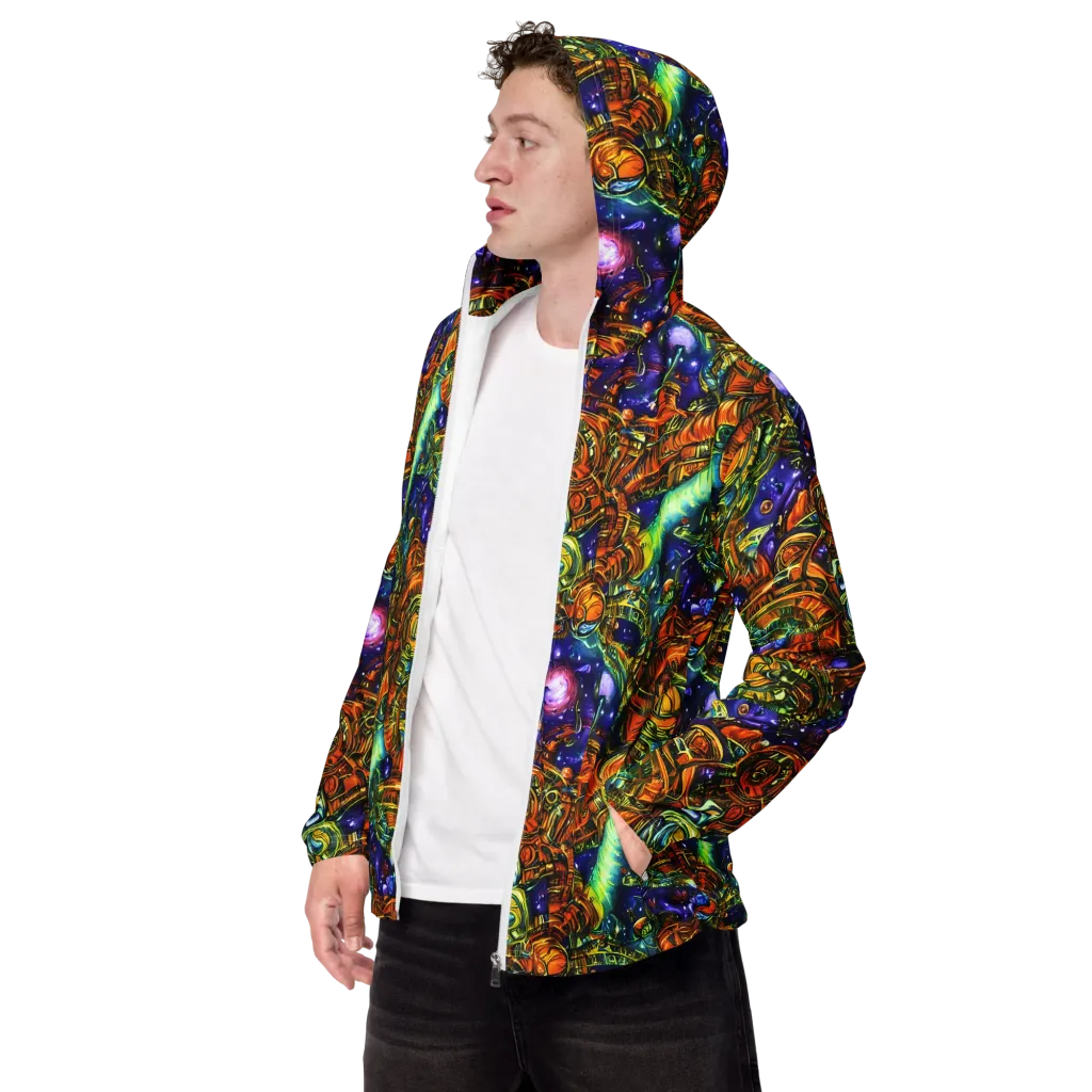 Ultraviolet Machine on Men's Windbreaker — Left Front