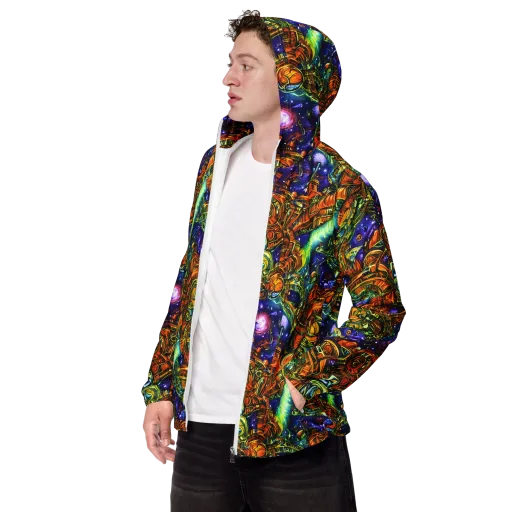 Ultraviolet Machine on a Men's Windbreaker