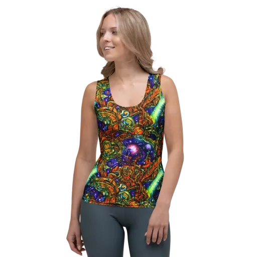 Ultraviolet Machine on a Women's Tank Top