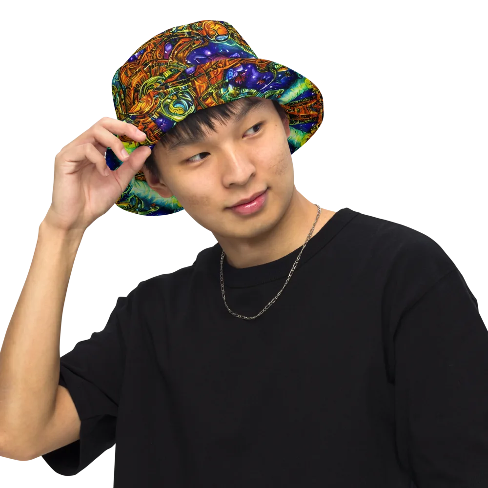 Ultraviolet Machine on Reversible Bucket Hat — Front Inside