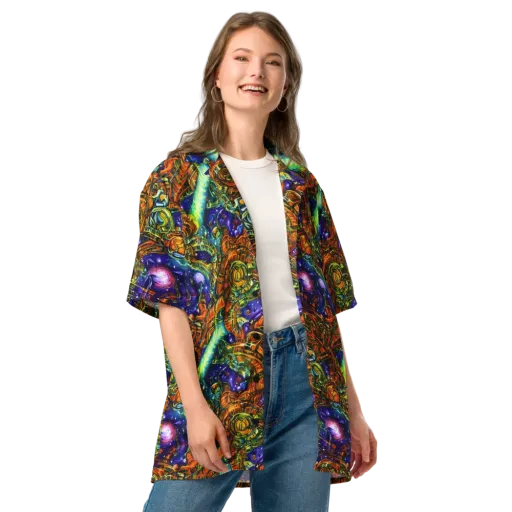 Ultraviolet Machine on a Button Shirt