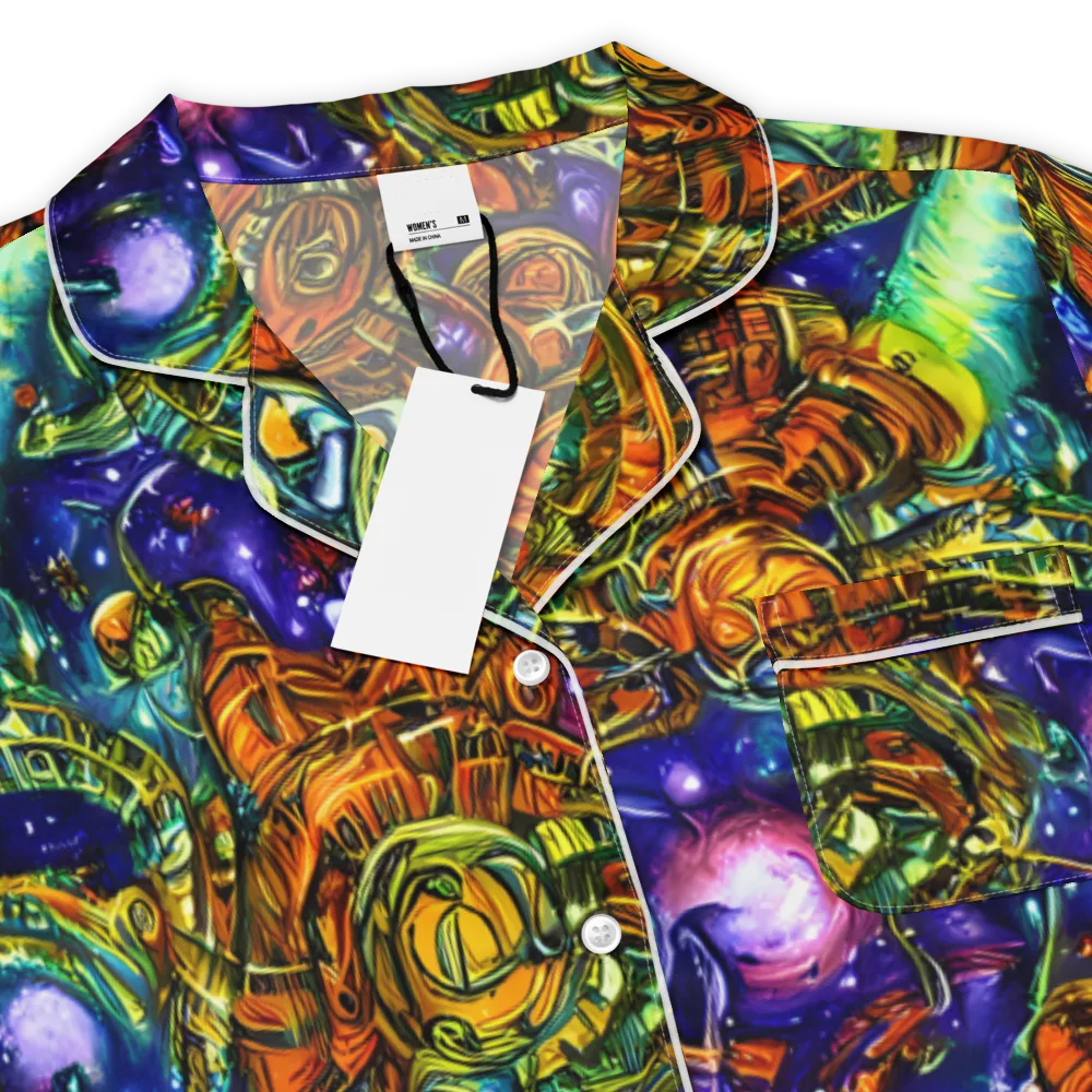 Ultraviolet Machine on Women's Short Sleeve Pajama Top — Product details