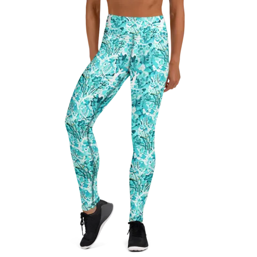 Tidal Bloom on a Yoga Leggings