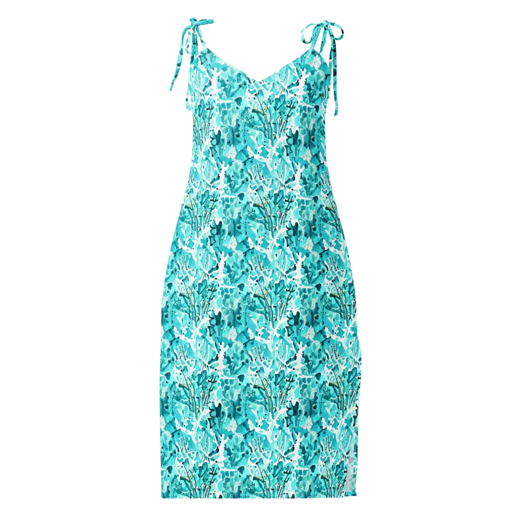 Tidal Bloom on Slip Dress — Front