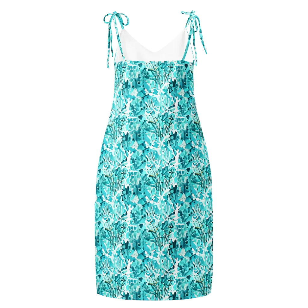 Tidal Bloom on Slip Dress — Back