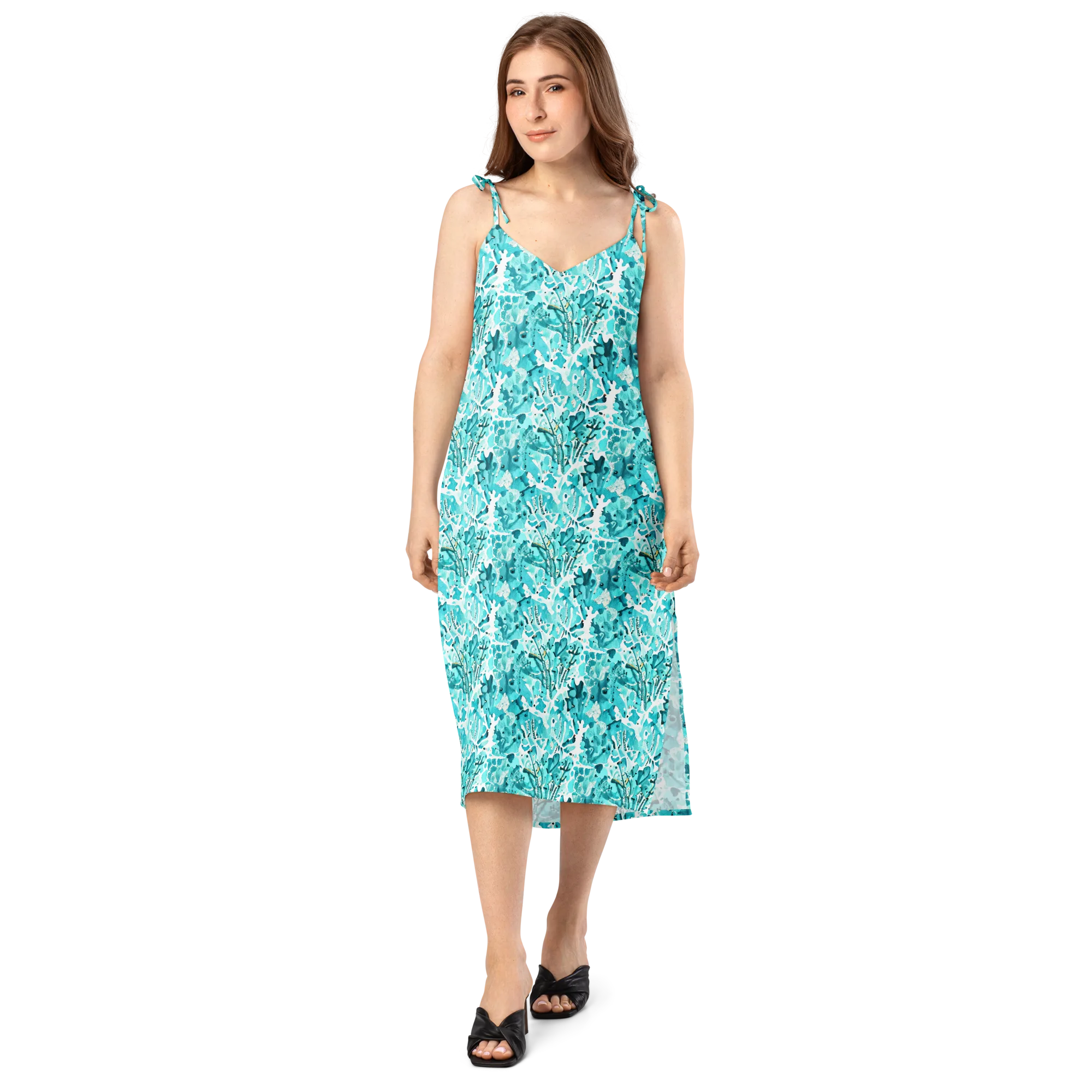 Tidal Bloom on Slip Dress — Front