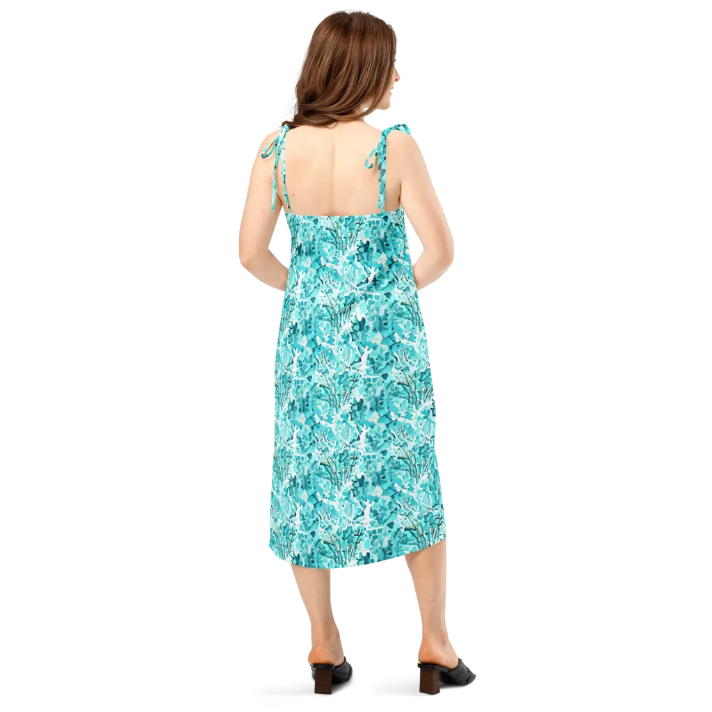 Tidal Bloom on Slip Dress — Back
