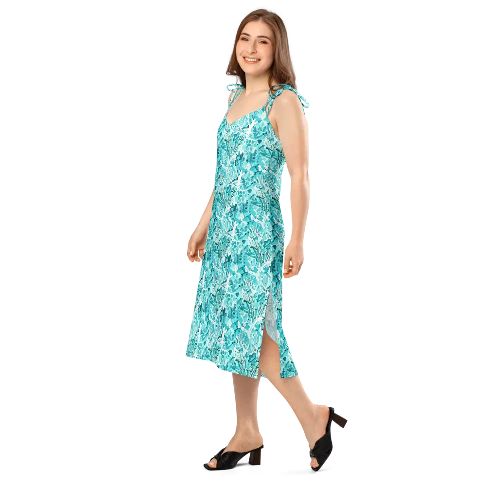 Tidal Bloom on Slip Dress — Left Front