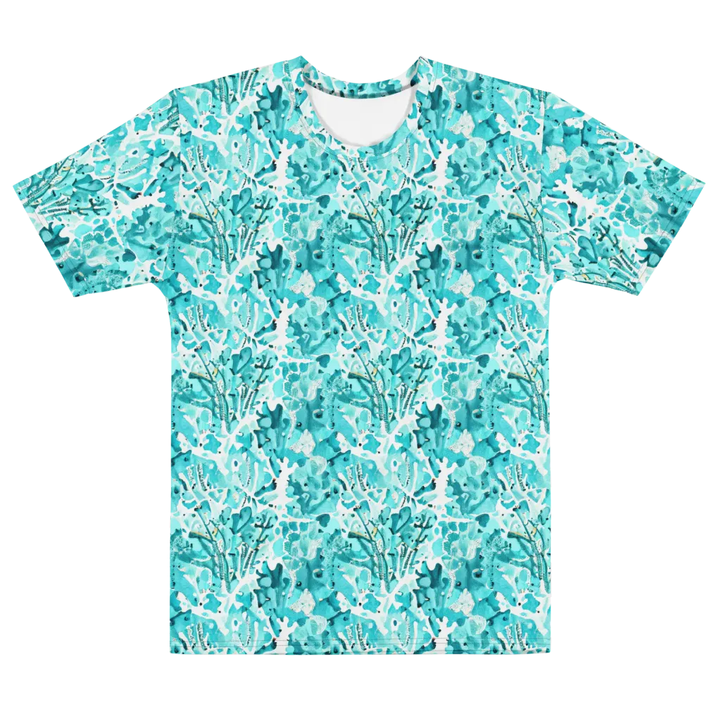 Tidal Bloom on Men's Cotton Crew Neck T-Shirt — Front
