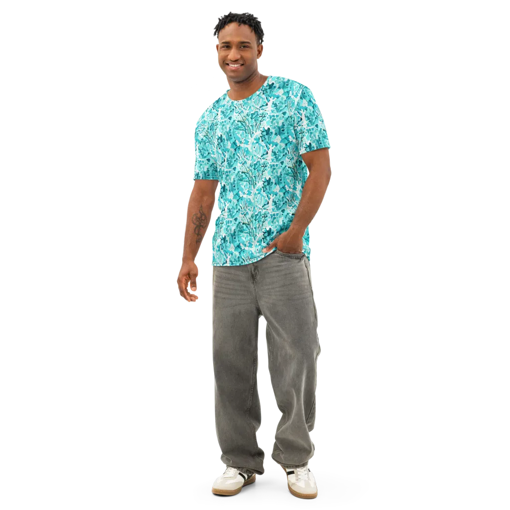 Tidal Bloom on Men's Cotton Crew Neck T-Shirt — Front